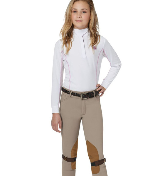 Culotte D'équitation Romfh Equestrian Show Beige Tan Taille 18 - Concours Jeunesse, Polyamide & Lycra
