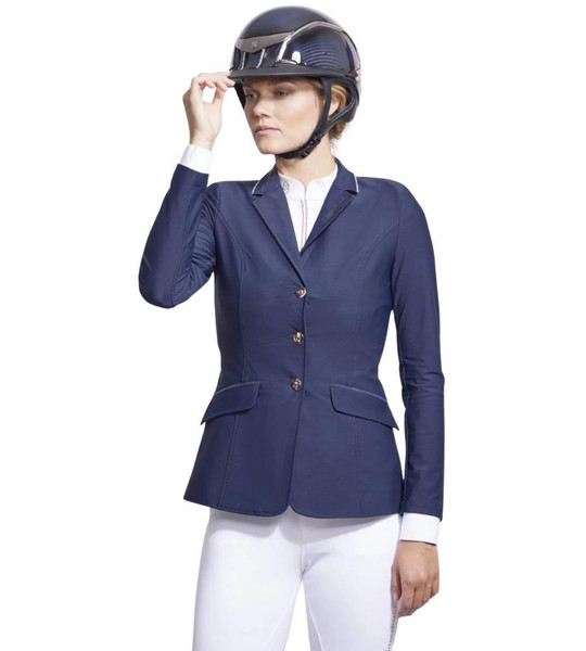 Samshield Veste d'équitation femmes Victorine Crystal Fabric Navy – Horse Riders Classics