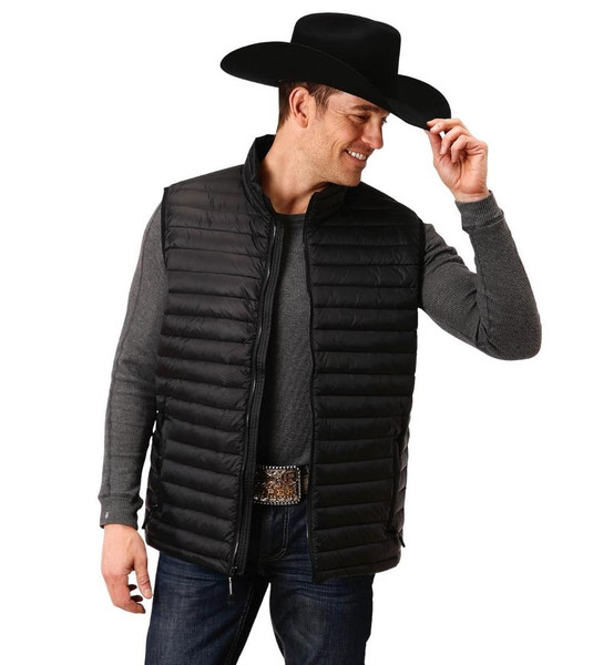 Roper Men's Quilted Down Vest- Western Outerwear