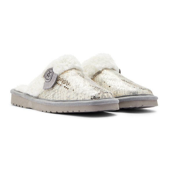 Ariat Jackie Square Toe Slipper Metallic Snake- Ladies Slippers