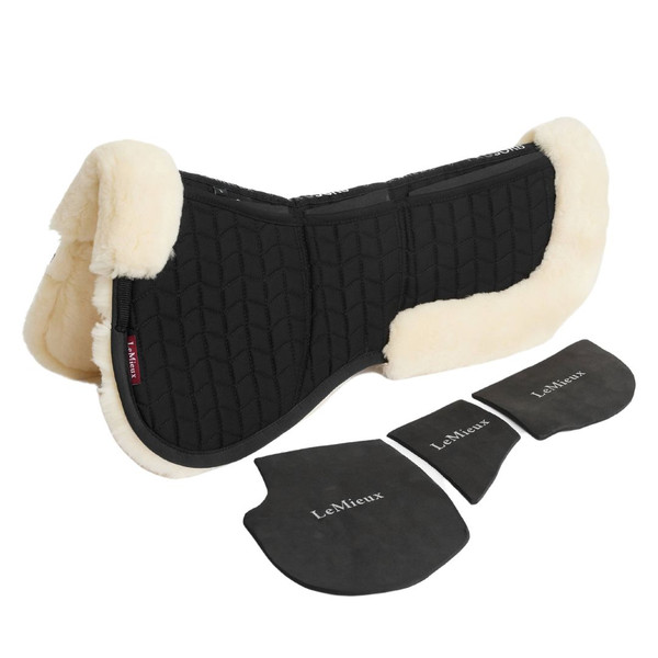 LeMieux ProSorb Merino+ Half Pad 3-Pocket- Shim Saddle Pads