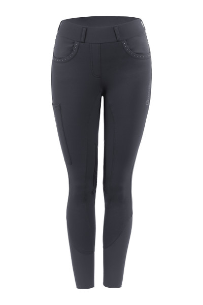 Freedom Denim Phone Pocket Riding Leggings No Silicone Grip - Washed Black