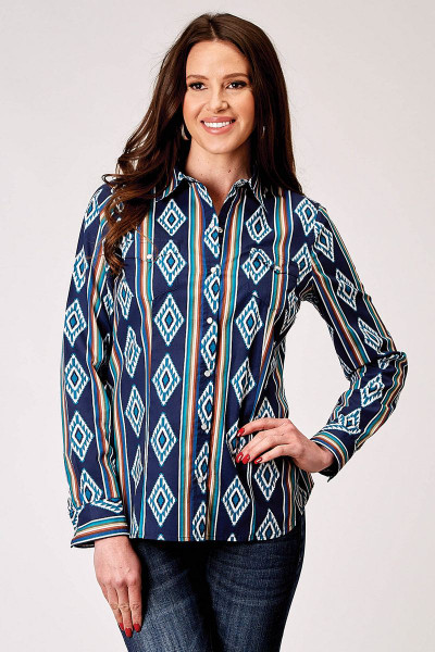 Roper 2322 Aztec (Pink) - Women's Fleece Pullover