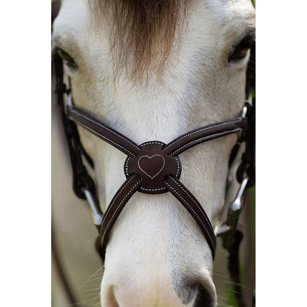 Belle & Bow Sweatheart Figure 8 Noseband- Pony Tack