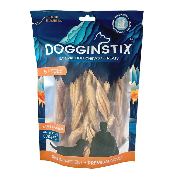 Dogginstix Braided Lamb Collagen 6