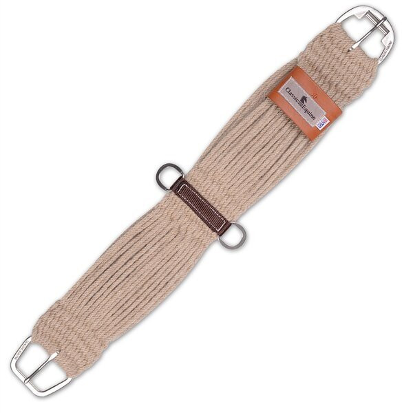 Classic Equine Corde 100 % mohair 27 brins avec centre en cuir, noir, 71,1 cm