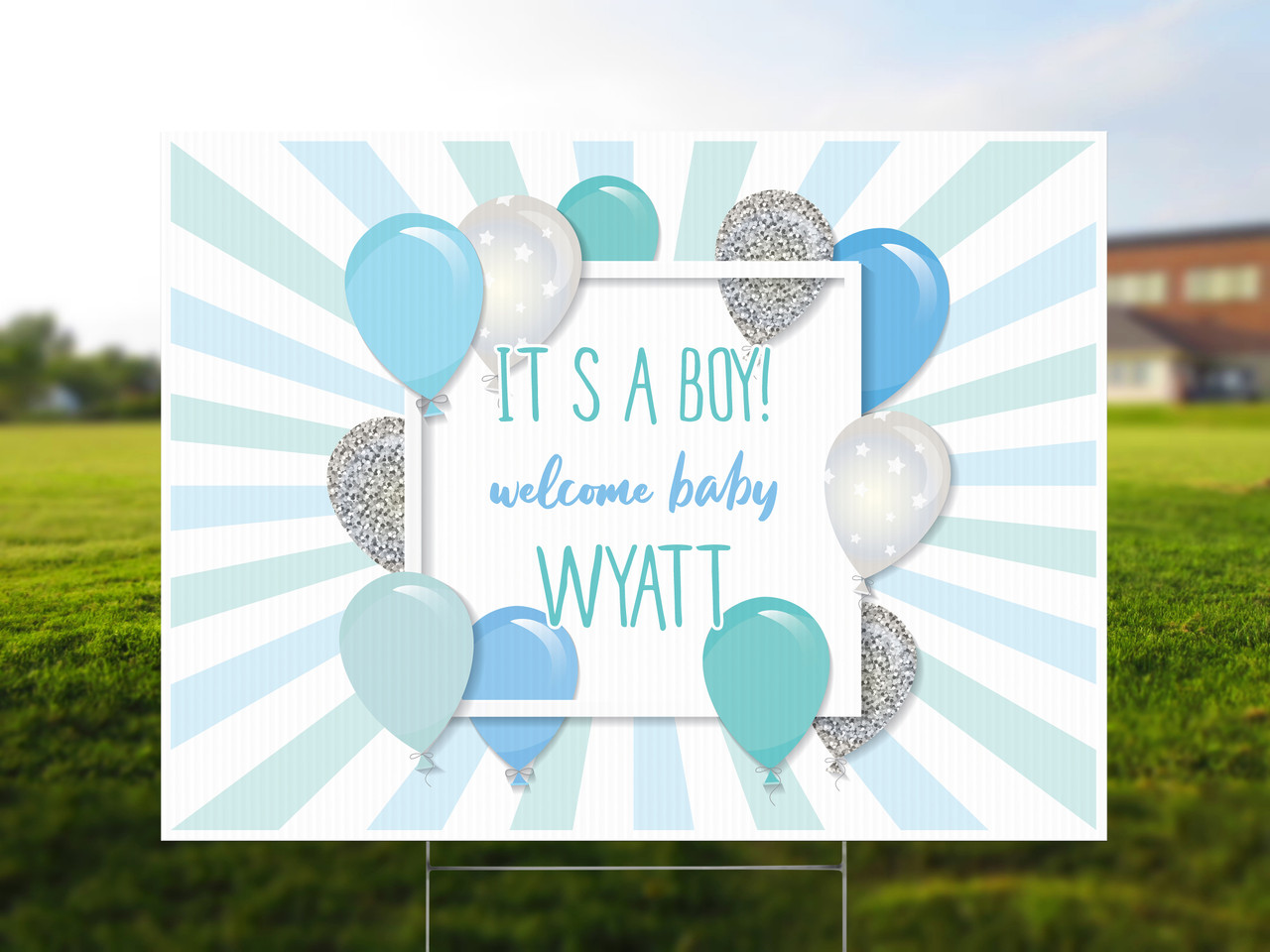 Personalized It's a Boy Yard Sign Baby Shower Yard Sign Jefferson