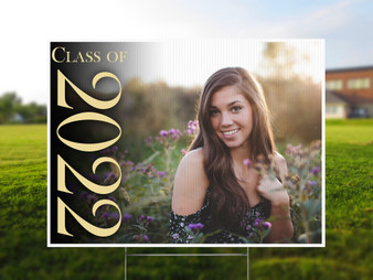 Custom Graduation Yard Sign with Photo - Class of 2022