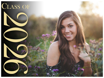 Custom Graduation Yard Sign with Photo - Class of 2026