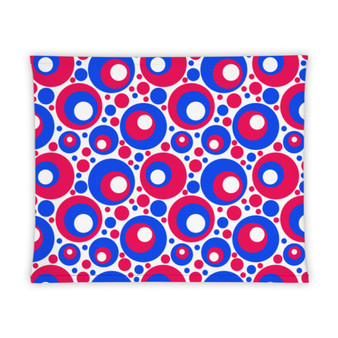 Red White and Blue Circles Gaiter Headband Face Cover