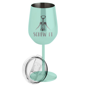 Screw It Corker- Metal Wine Glass