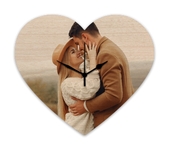 Custom Photo Heart Shaped Clock