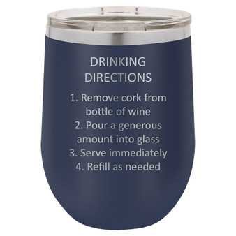 Drinking Directions - Stemless Tumbler