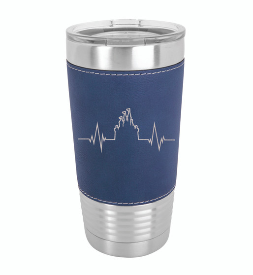 Castle Heartbeat - 20 oz Leatherette Tumbler