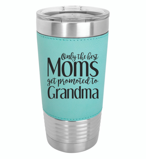 Promoted to Grandma - 20 oz Leatherette Tumbler