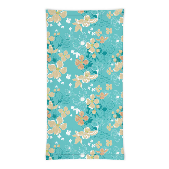 Dogwood Floral Print Gaiter Mask Face Cover