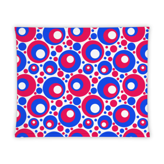 Red White and Blue Circles Gaiter Mask Face Cover