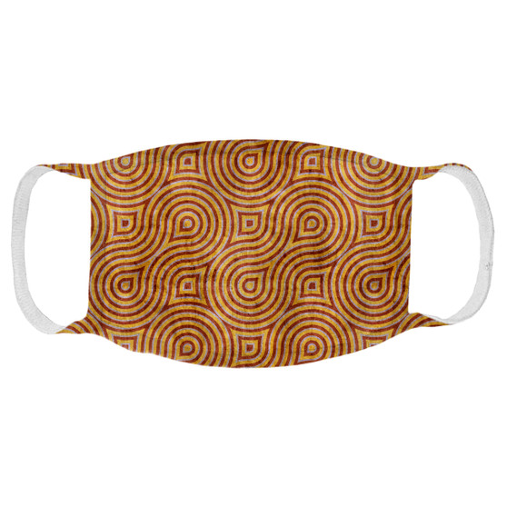 Red and Yellow Swirls Face Mask