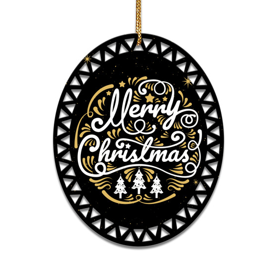 Merry Christmas - Ceramic Christmas Ornament
