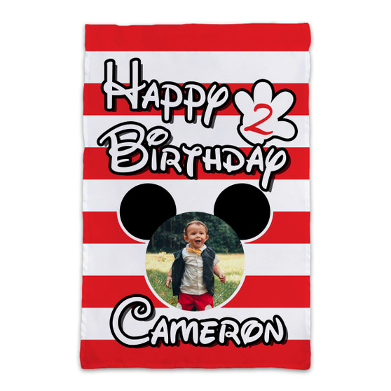 Custom Mickey Mouse Birthday - Garden Flag