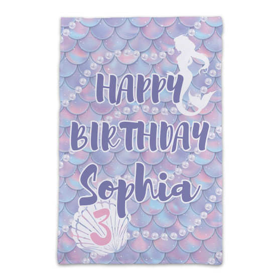 Custom Mermaid Birthday - Garden Flag