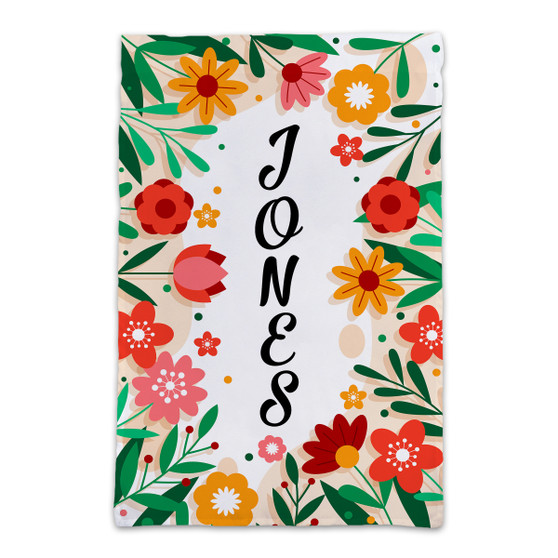 Custom Name Summer Floral - Garden Flag