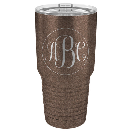 Personalized Circle Script Monogram - 20 & 30 oz Tumbler