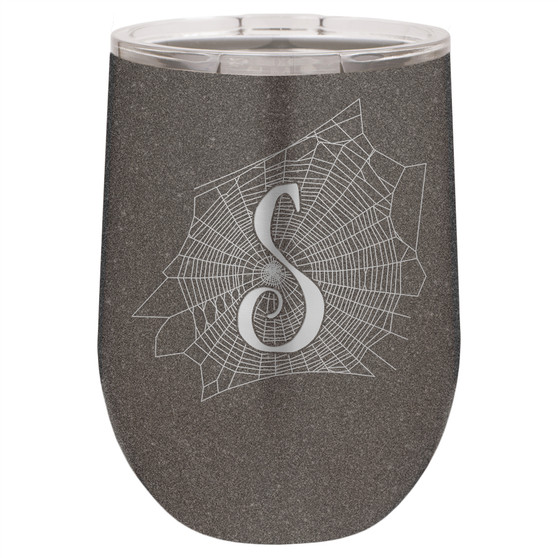 Spider Web Monogram - Stemless Tumbler