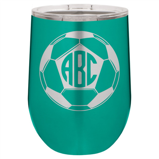 Soccer Monogram - Stemless Tumbler