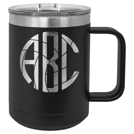 Volleyball Monogram - 15 oz Coffee Mug