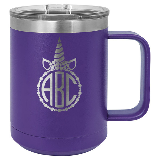 Unicorn Monogram - 15 oz Coffee Mug