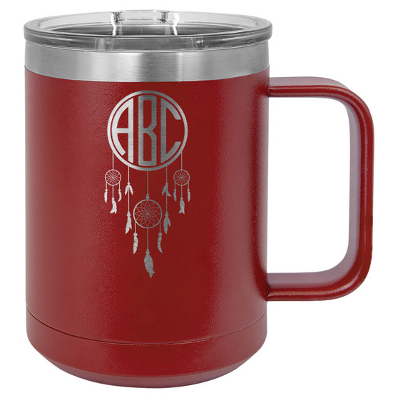 Dream Catcher Monogram - 15 oz Coffee Mug