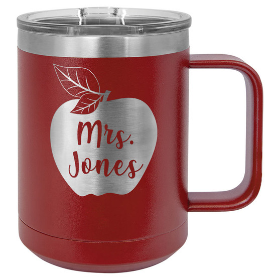 Apple Custom Name - 15 oz Coffee Mug