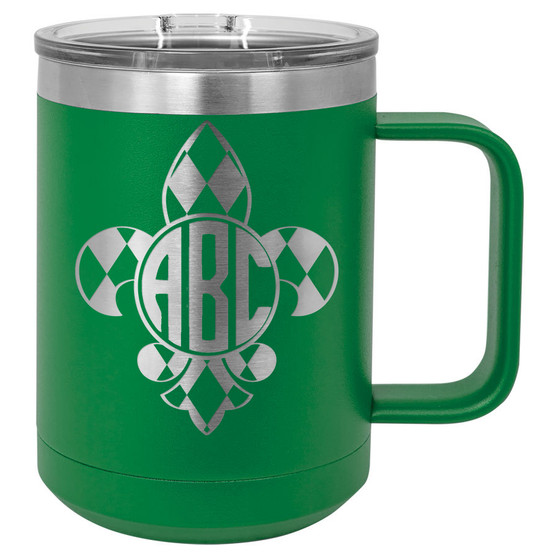 Mardi Gras Monogram - 15 oz Coffee Mug