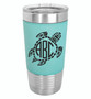 Sea Turtle Monogram - 20 oz Leatherette Tumbler