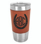 Horseshoe Monogram - 20 oz Leatherette Tumbler