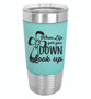 When Life Gets You Down Look Up - 20 oz Leatherette Tumbler