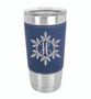 Snowflake Monogram - 20 oz Leatherette Tumbler