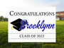 Personalized Graduation Cap Yard Sign - Class of 2022