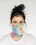 Rectangles Pattern Gaiter Headband Face Cover