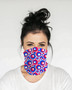 Red White and Blue Circles Gaiter Headband Face Cover