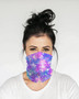 Pink and Purple Galaxy Gaiter Mask Face Cover
