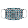 Teal and Gray Circles Face Mask