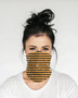 Grunge Halloween Stripes Gaiter Mask Face Cover