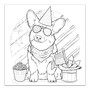 4th of July Corgi - Giant Coloring Poster