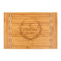 Personalized Floral Wreath - Bamboo Cutting Board with Butcher Block Inlay