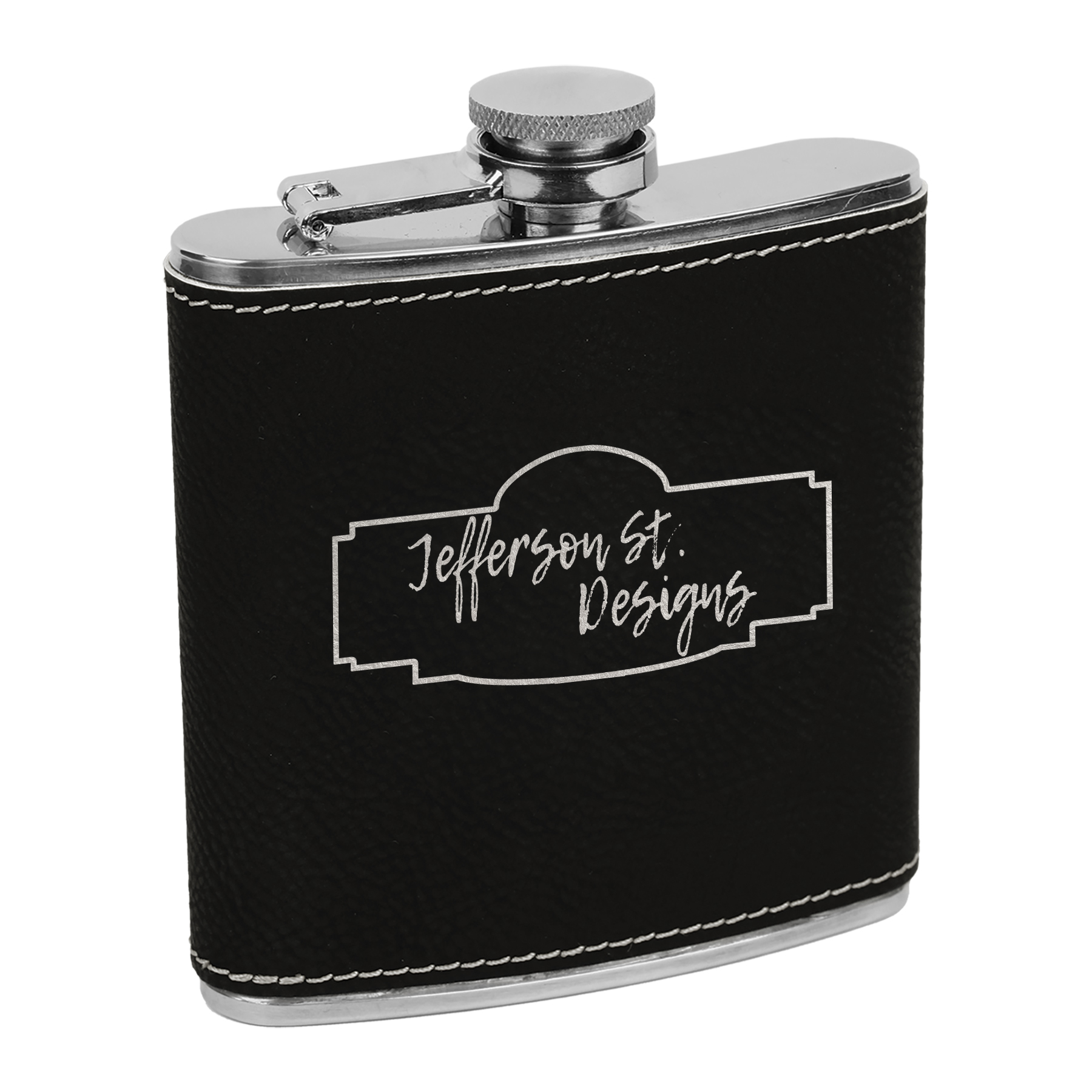 https://cdn11.bigcommerce.com/s-99vleihby8/images/stencil/original/h/leatherette%20flask%20-%20black%20silver__85940.original.jpg