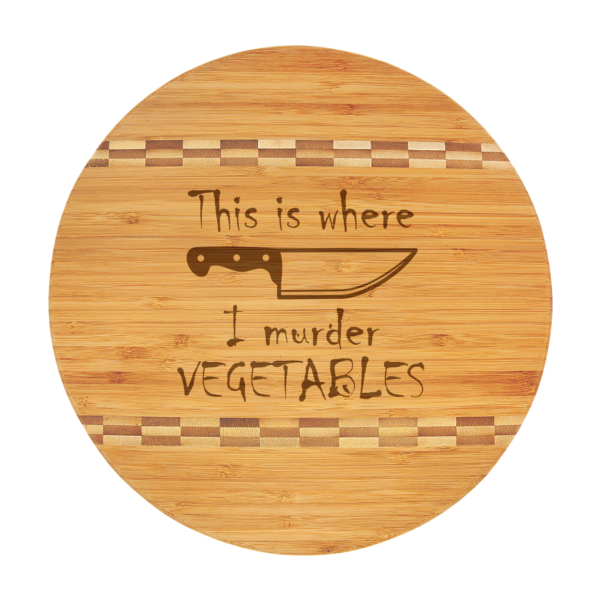  Bamboo Wood Cutting Board This Is Where I Murder Vegetables  Funny: Home & Kitchen