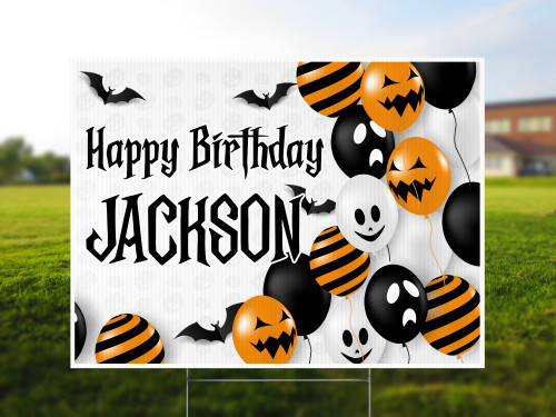 Exquisite Halloween Birthday Sign Moment Art