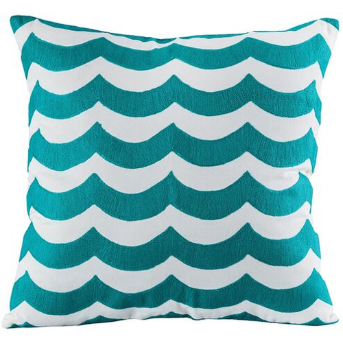 Tides Teal & White Pillow Tides Teal & White Pillow